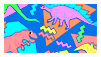 Rainbow dinos.